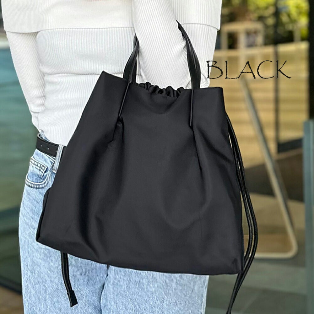 ブラックナイロンドローストリングバッグ PADMA ナイロンドローストリングバッグ｜RICKERS公式ショップ本店