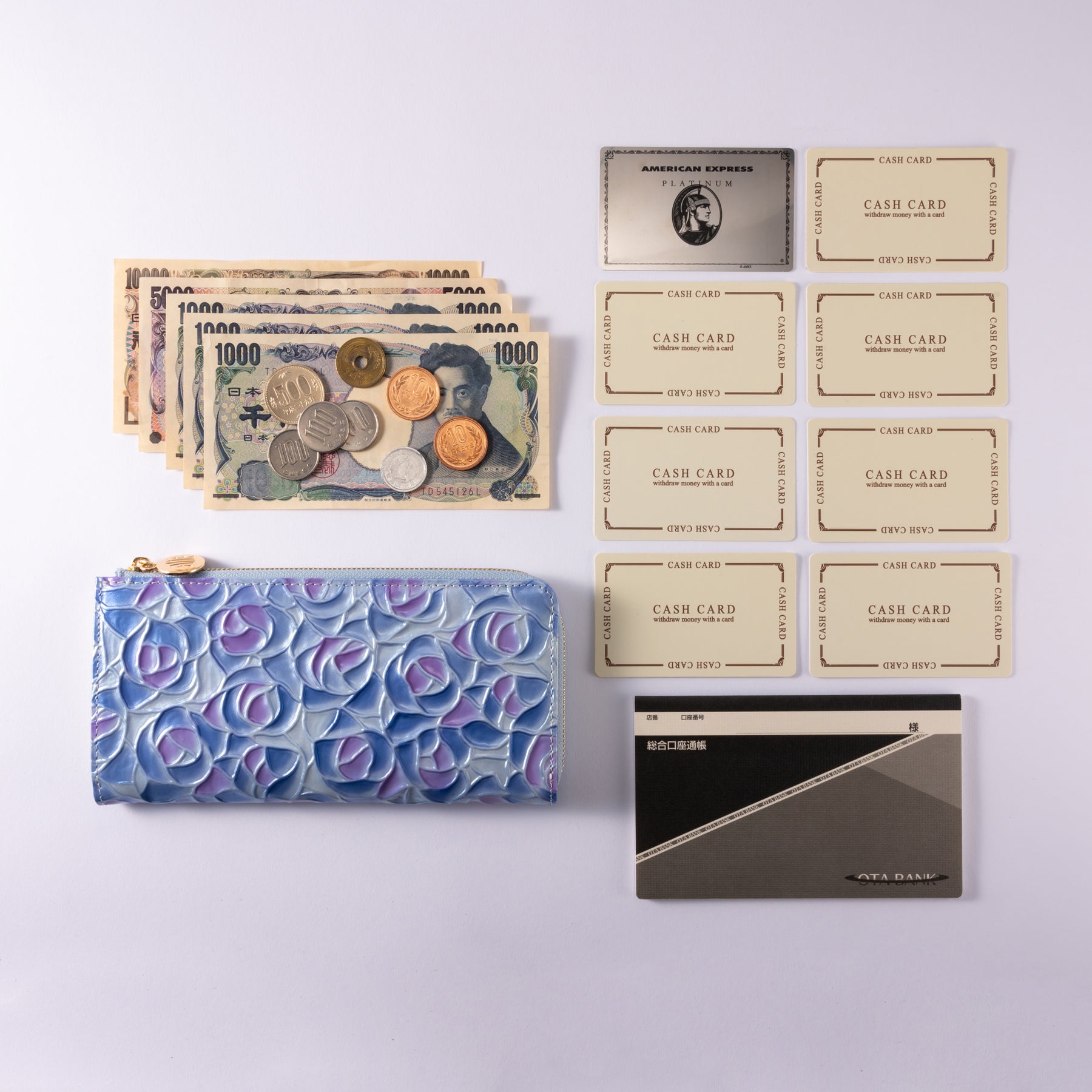【SALE】ロングウォレット(ローズ)