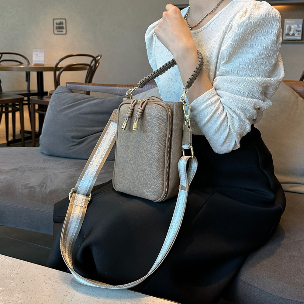 別売 ショルダーストラップ単品 幅広 ラメ ストライプ バッグ用