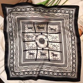 【9月末入荷】バッグスカーフ ミニスカーフ 100%シルク