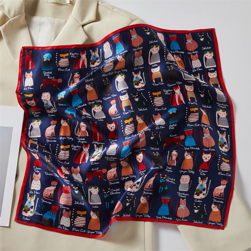 【9月末入荷】バッグスカーフ ミニスカーフ 100%シルク