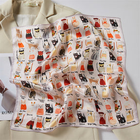 【9月末入荷】バッグスカーフ ミニスカーフ 100%シルク