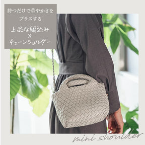 【ご予約受付中】編み込みトートバッグミニミニサイズ