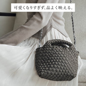 【ご予約受付中】編み込みトートバッグミニミニサイズ