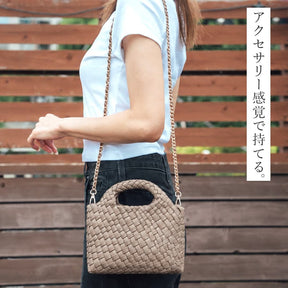 【ご予約受付中】編み込みトートバッグミニミニサイズ