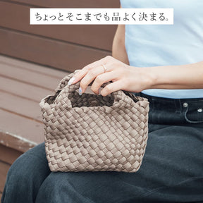 【ご予約受付中】編み込みトートバッグミニミニサイズ