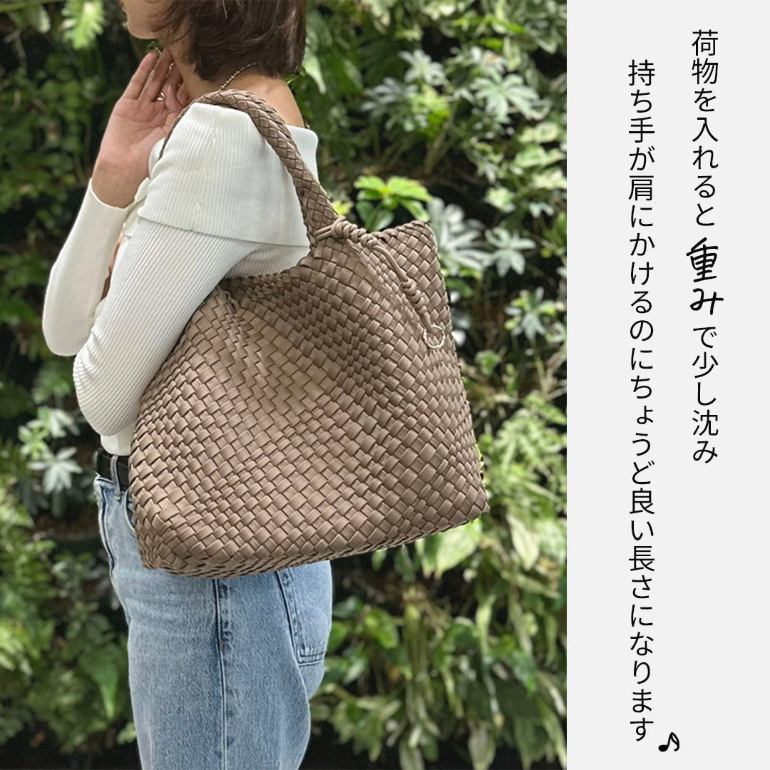 編み込みトートバッグ