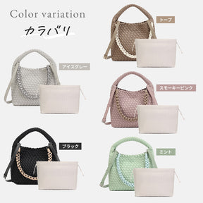 編み込みミニバッグ