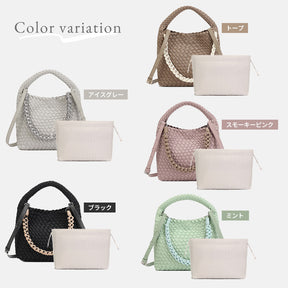 編み込みミニバッグ