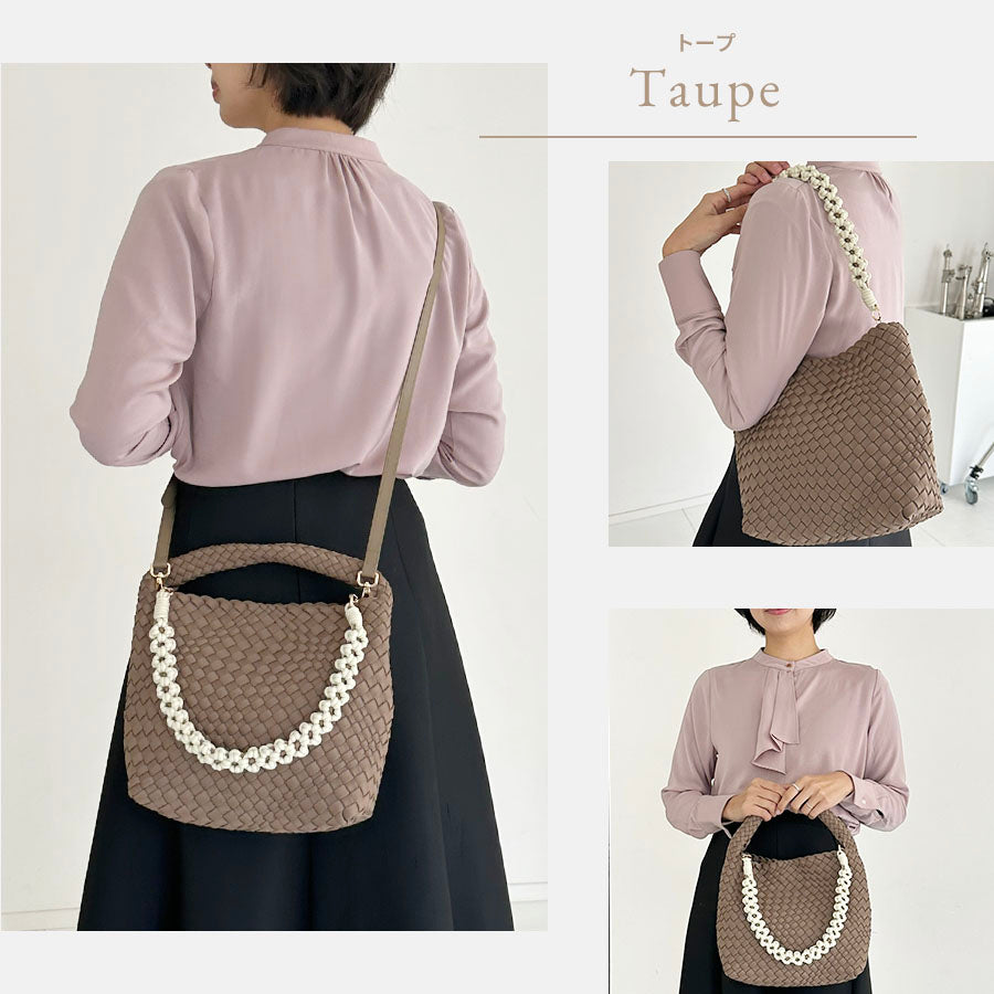 編み込みミニバッグ