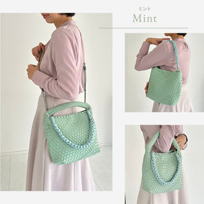 編み込みミニバッグ