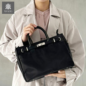 ナイロンレザーコンビ ベルトデザイントートバッグPAD-30810B