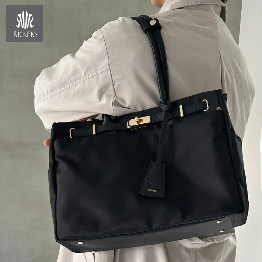 ナイロンレザーコンビ ベルトデザインショルダーバッグPAD-30820B