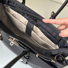 ナイロンレザーコンビ ベルトデザインショルダーバッグPAD-30820B