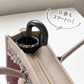 【10月中旬発送】ジャガード織箱型トートバッグ