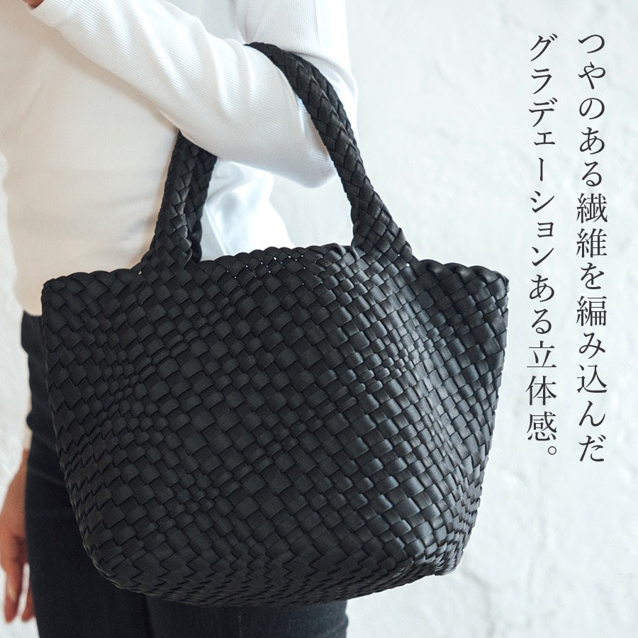 【ご予約受付中】編み込みトートバッグミドルサイズ