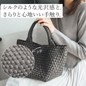 【ご予約受付中】編み込みトートバッグミドルサイズ