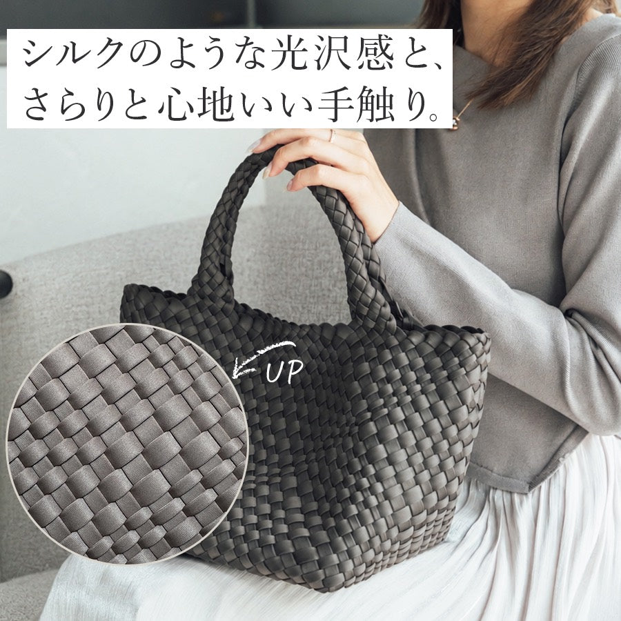 【ご予約受付中】編み込みトートバッグミドルサイズ