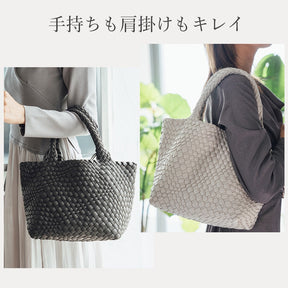 【ご予約受付中】編み込みトートバッグミドルサイズ