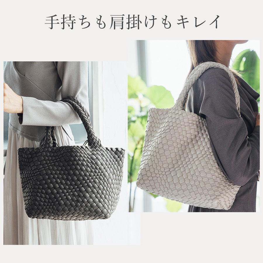 【ご予約受付中】編み込みトートバッグミドルサイズ