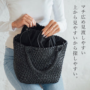 【ご予約受付中】編み込みトートバッグミドルサイズ