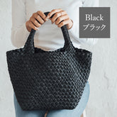【再入荷】編み込みトートバッグミドルサイズ