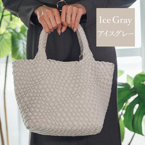 【ご予約受付中】編み込みトートバッグミドルサイズ