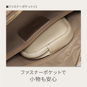本革ロングハンドルボストンバッグ