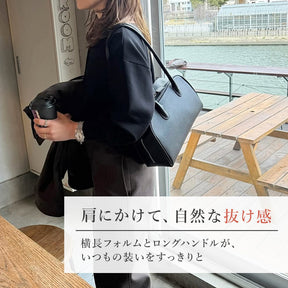 本革ロングハンドルボストンバッグ