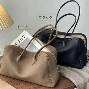 ロングハンドル本革ボストンバッグ