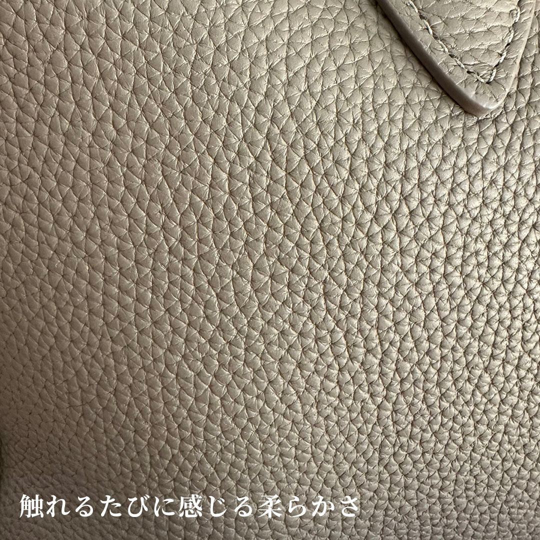 ロングハンドル本革ボストンバッグ