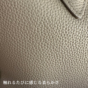 ロングハンドル本革ボストンバッグ