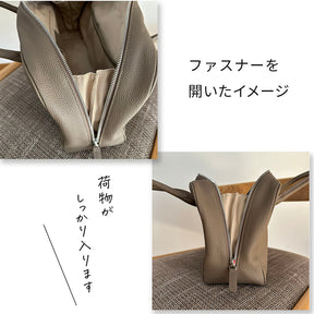 ロングハンドル本革ボストンバッグ