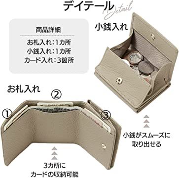 三つ折り財布（ボックス型）